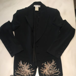 suit blazer gold bursts & matching top
